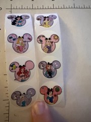 STICKER SHEET: Disney Princess ariel belle jasmine aladdin