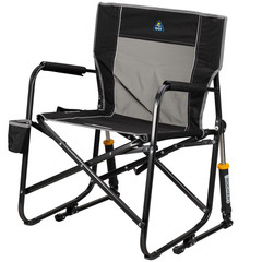 GCI Outdoor Freestyle Rocker Foldable Rocking Camping Chair, Black