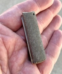 Vintage 1911a1 Flat Colt Mainspring Housing W/Internals Checkered Matte Nickel