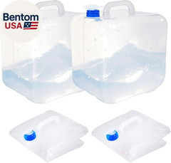 Collapsible Water Container with Spigot & Hook, BPA Free Water Jug, Foldable Car