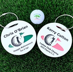Custom Acrylic Golf Bag Tag Award Trophy Personalized Men, Women Fathers Day