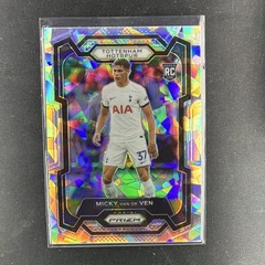 Panini Prizm Premier League 2023-24 Micky van de Ven RC Cracked Ice Tottenham