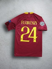 18/19 AS Roma FLORENZI Soccer Jersey Football Shirt Italy [M] **AUTHENTIC**