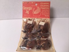 VTG Georgia Jigs NOS On Original Card Stock 3/8 Oz 6 Jigs.