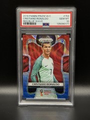 2018 Panini Prizm World Cup – Cristiano Ronaldo #154 Red Blue Wave Prizm PSA 10