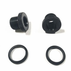 2 Pack Steel Thread Adapter 1/2×28 to 5/8×24 With crush washer