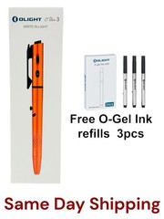 New Olight OPen 3 Orange Multifunctional Pen Light, 120 Lumens With Refill