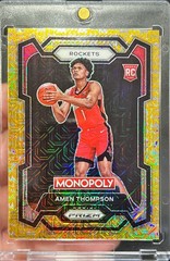2023-24 Panini Prizm Monopoly Amen Thompson Rookie Millionaire Gold Shimmer /500