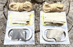 Qty: 2 Sets C-shaped Flint and Steel Fire striker with free flint and extras
