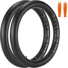 2 Pack 24″ Bike Inner Tubes with 2 Tire Levers 35mm Schrader Valve 24×1.75/2.125