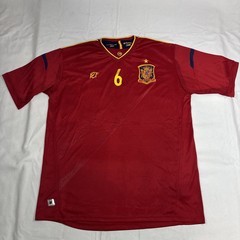 Rare Spain Andres Iniesta #6 2010 FCF Football Soccer Jersey Shirt XXL Flaws