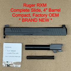 NEW Ruger RXM 9mm OEM OR Slide Assembly Night Sights Fits Glock 19