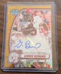 2024 Bowman Chrome U Germie Bernard Gold Shimmer Auto 34/50 Alabama