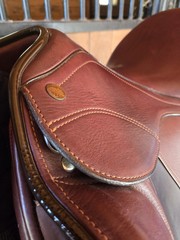 17.5″ MacRider Lexington Dressage Saddle *Beautiful* Cognac Brown, MW