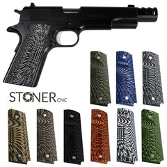 1911 Aggressive Starburst Grips G10 Full Size or Compact or Springfield EMP
