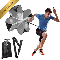 ANPOPO Bfsmile Running Speed Training 56″ Parachute with 56 inches, Black