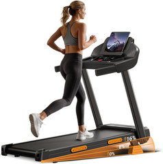16% Incline 3-in-1 Foldable Treadmill for Home – 400lbs Heavy Duty Running Pad