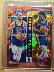 Stephen Curry, James Wiseman #17 2020-21 Team Tandems Red Cracked Ice J0118A