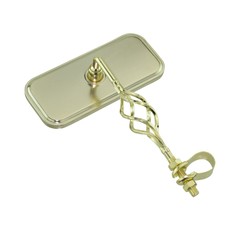NEW! Lowrider Bicycle Gold Rectangle Bike Mirror With Twisted Cage In Many Color