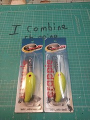 Vintage Pre Pradco Bandit Crappie Crankbaits Series 300 Blue Package Red Hooks