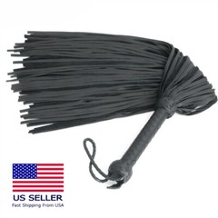 Genuine Leather Flogger Black Cow Hide Thick Leather Flogger 100 Tails Flogger