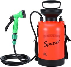 SearQ Portable Camping Shower with 7 Spray Modes, Hand Press Shower with Remo…