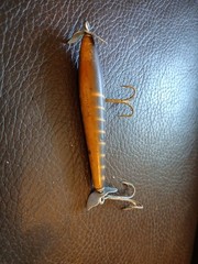 Vintage scarce Wooden Smithwick Devils Horse RARE WARHORSE marked Fishing lure
