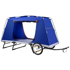 Uimoso Folding Bike Camper Trailer Tent, 300 lbs Capacity, Fits 22-28 in Wheels