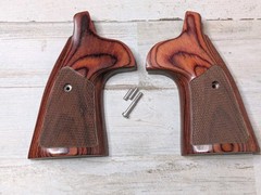 S&W N Frame Square Butt Target Grips Checkered Rosewood NEW