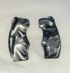Rock Island M200 M206 Grips – Black Pearl Acrylic Oversize Wrap-Around Revolver