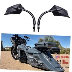 Motorcycle Mirrors,Upgrade Rearview Motorcycle Mirrors Black Irregular Shape