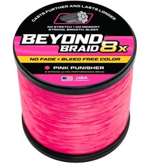 Beyond Braid Braided Fishing Line – Pink Punisher 8X – No Fade