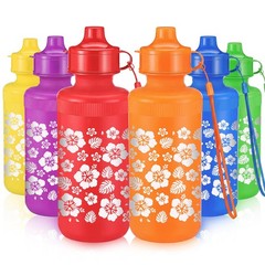 18 Pcs Summer Party Hibiscus Sport Water Bottles Bulk 20 oz Portable Hawaiian…