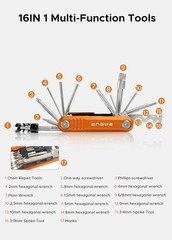 ENGWE Bicycle Repair Tools,16-in-1 Multi-tool