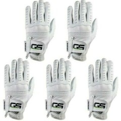 GS Golf Glove 100% PREMIUM New Men’s Cabretta Leather! 5-Pack!