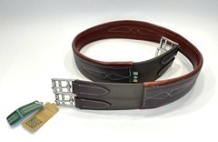 Devoucoux Allure Brown/Brown Padded Hunter English Girth – 54″-135cm – NEW – NWT