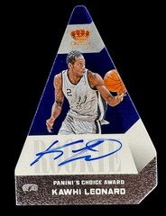 2012-13 Panini Preferred Panini’s Choice Award Kawhi Leonard Auto Blue /49 Spurs
