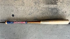 American Batsmith brown/tan wooden baseball bat, used