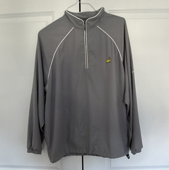ANGC Masters Collection Men’s Gray 1/4 Zip Lightweight Golf Windbreaker Jacket L