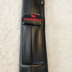 Pool Dawg Black Faux Leather Soft Case For One Pool Cue 32”x4” w/Shoulder Strap