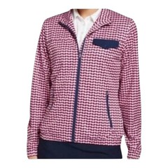 Lady Hagen Womens Retro Geoprint Cherry Full Zip Golf Jacket Medium