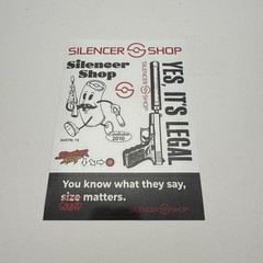 Silencer Shop Sticker Decal Sheet 2025