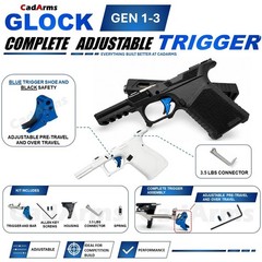 Glock Complete Adjustable Blue & Black Trigger 3.5 Connector G17 19 26 34
