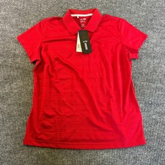 Adidas Golf Climalite Polo Shirt Red Textured Stripe Mens Large A162 X25870 NEW