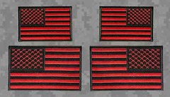 Red and Black American Flag Patch