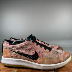 Nike Flyknit Racer G Multi-Color Golf Shoes Mens 11.5 909756-300 Spikeless Black