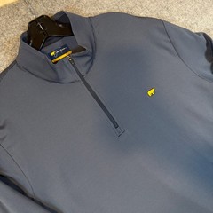 Jack Nicklaus Golden Bear Mens XL Quarter Zip Pullover Blue Striped Golf Shirt