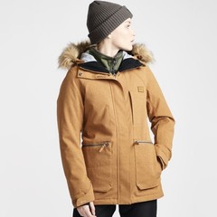Billabong Into The Forest Snow Jacket Camel Brown Size XS