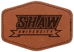 Shaw University Bears Offic. Licensed 3×2 Hexagonal Leatherette Patch