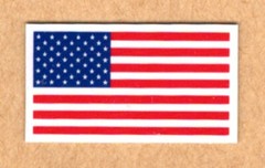 American Flag Decals for Back of the Football Helmet 1 X 2 inches- 20 Mil 3M